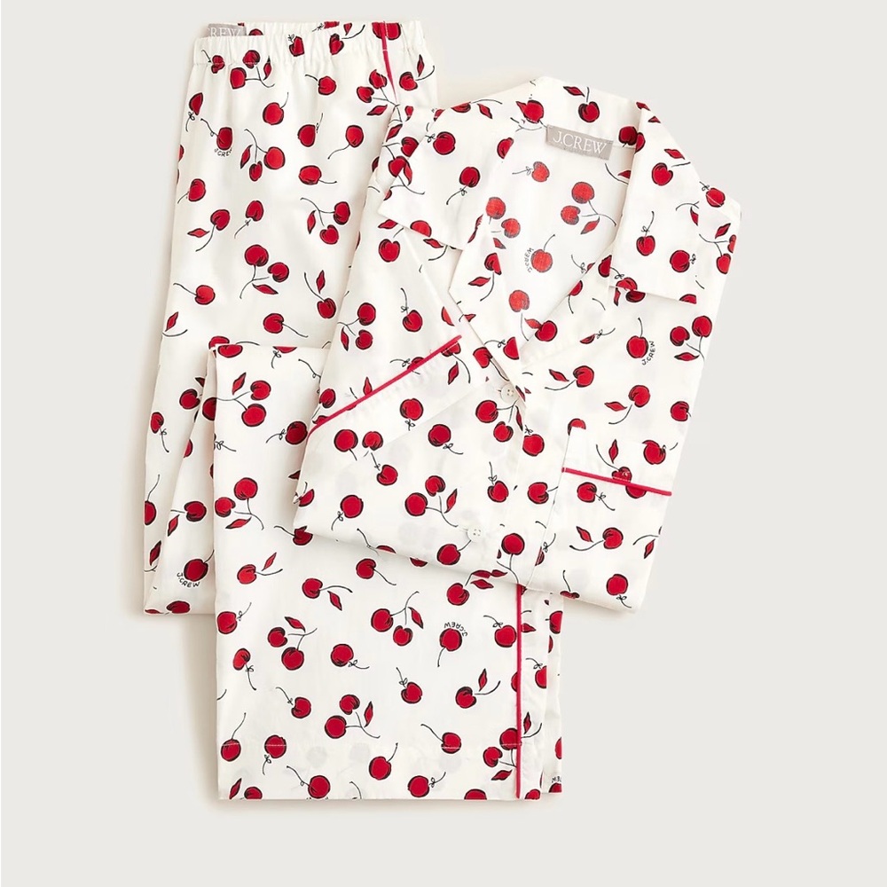 J Crew poplin cotton pajama set.